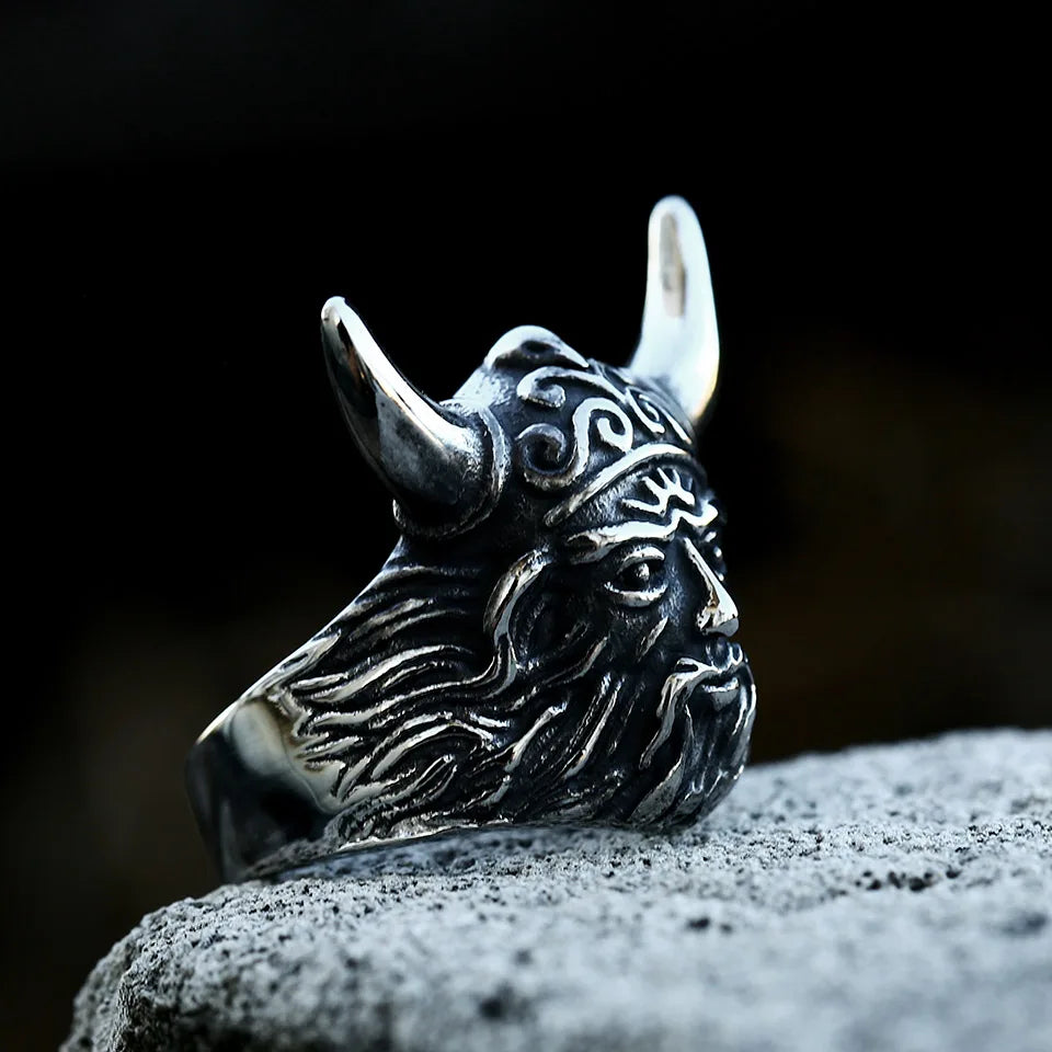 BEIER 2022 New Creative Design Prajna Mask Ring Japanese Gothic Popular Jewelry Gift Locomotive Jewelry
