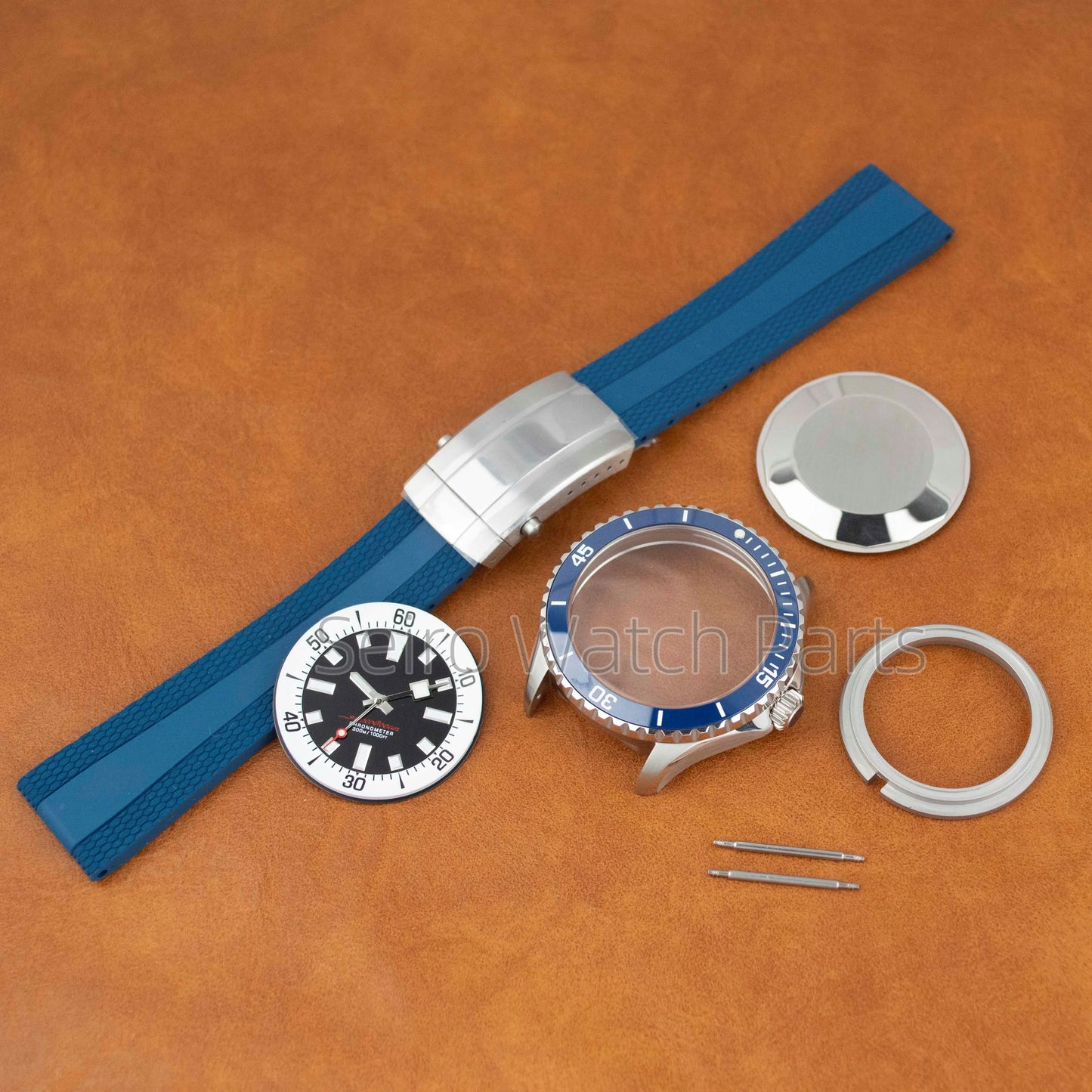 for SUPEROCEAN NH35 Case Rubber Strap Dial Hands 200m Dive Watch Men Stainless Steel Sapphire Crystal fit for NH35 NH36 Movement