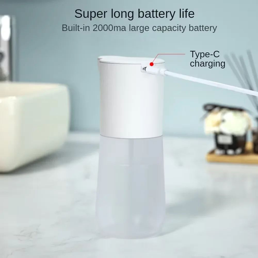 Automatic Sensor Foam Dispenser Touchless Type-C Charging Capacity Smart Liquid Soap Dispenser Infrared Sensor Soap Dispenser