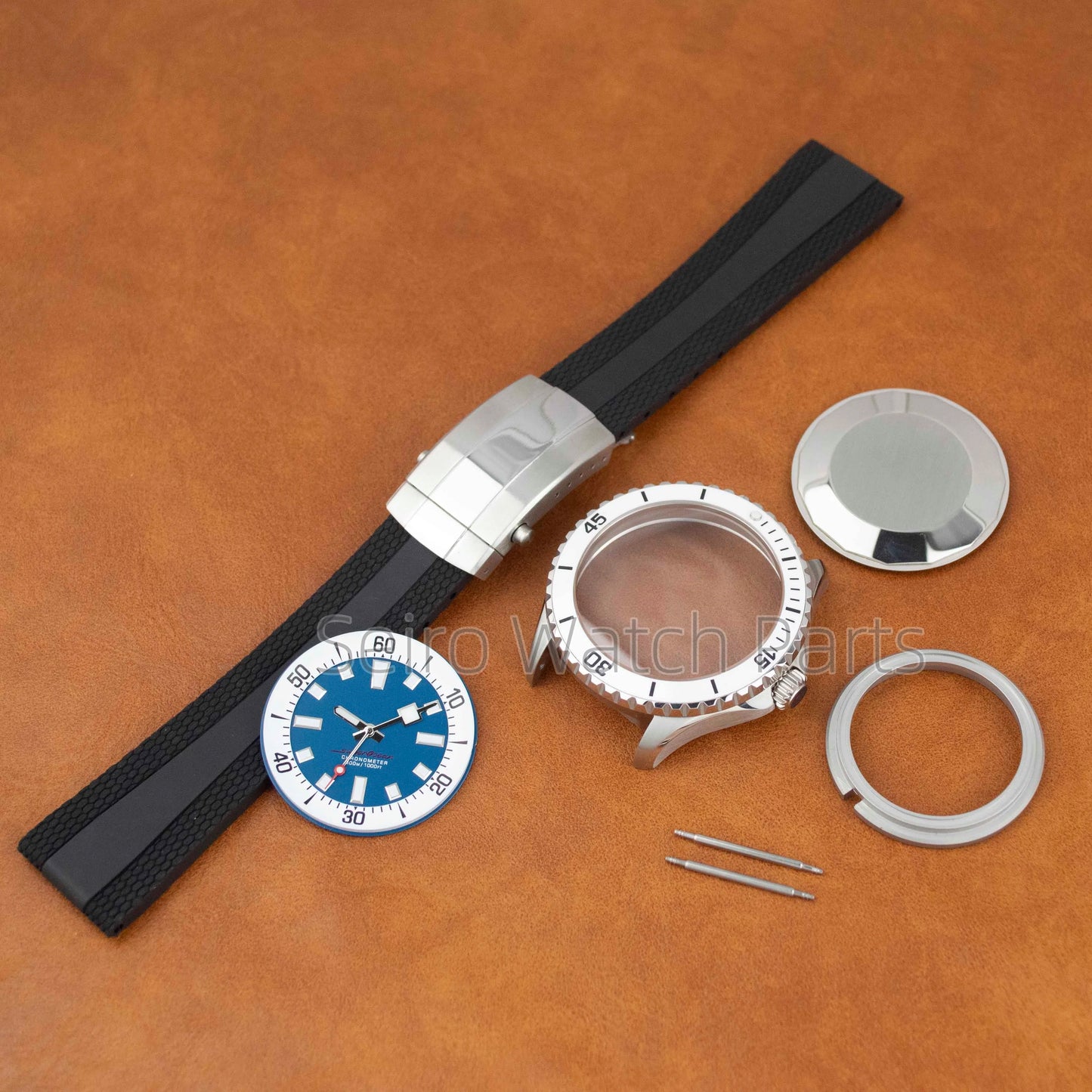 for SUPEROCEAN NH35 Case Rubber Strap Dial Hands 200m Dive Watch Men Stainless Steel Sapphire Crystal fit for NH35 NH36 Movement