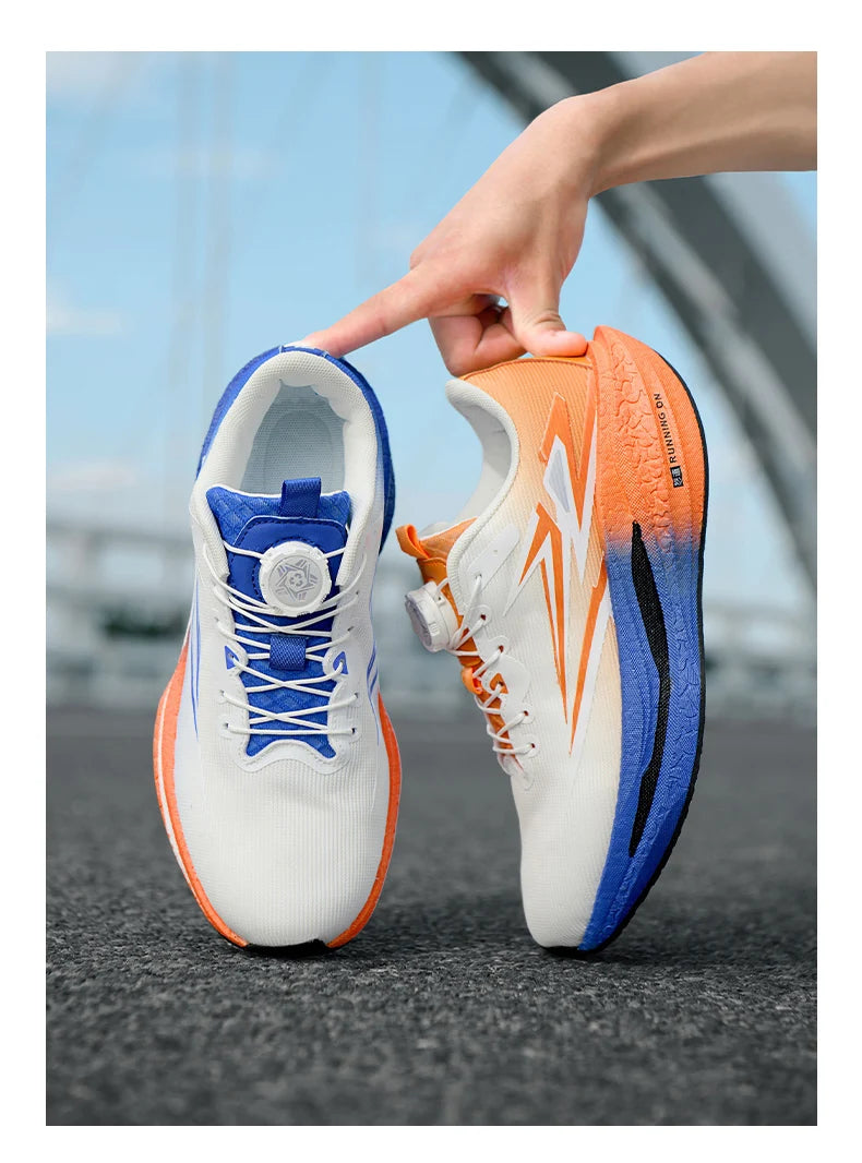 Running Sneakers Men Lightweight Breathable Wear-Resistant Carbon Plate Shoes Comfort Marathon Athletic Sports Shoes for Man