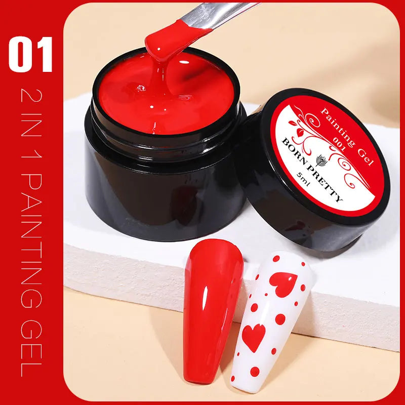 BORN PRETTY 5ml Solid Nail Tips Gel Nail Polish False Fake Nail Tips Transparent Clear Nail Patch Gel Modelling Easy Stick