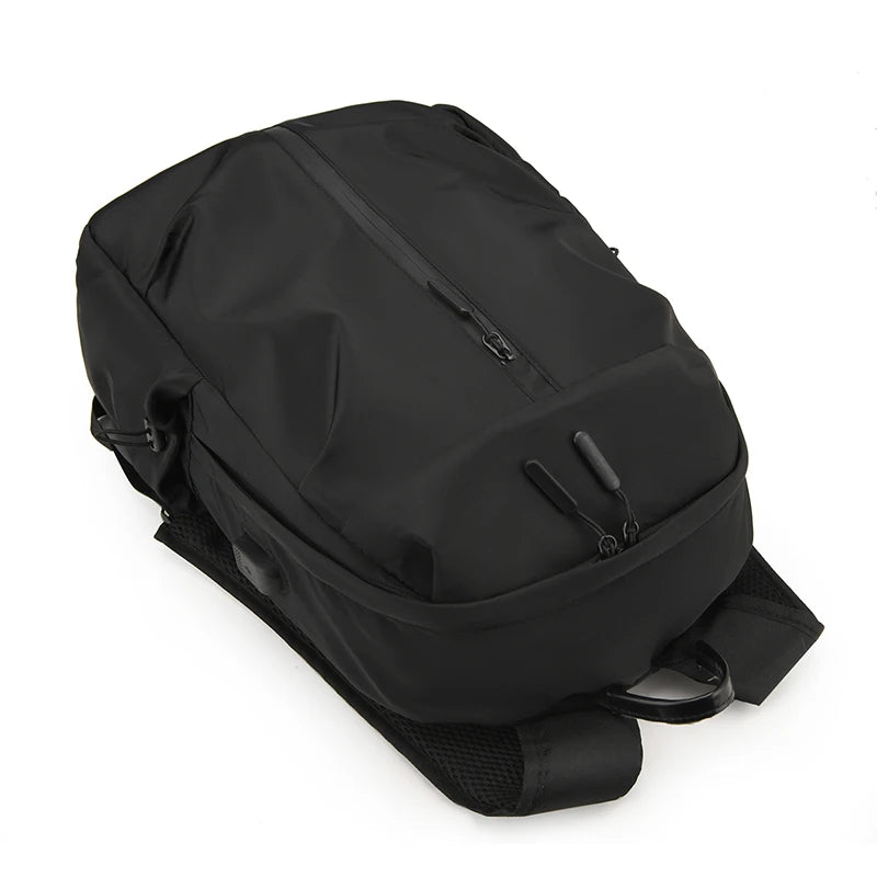 Boys' school backpack, university backpack, waterproof and lightweight black backpack, casual day bag, boys' and girls' backpack