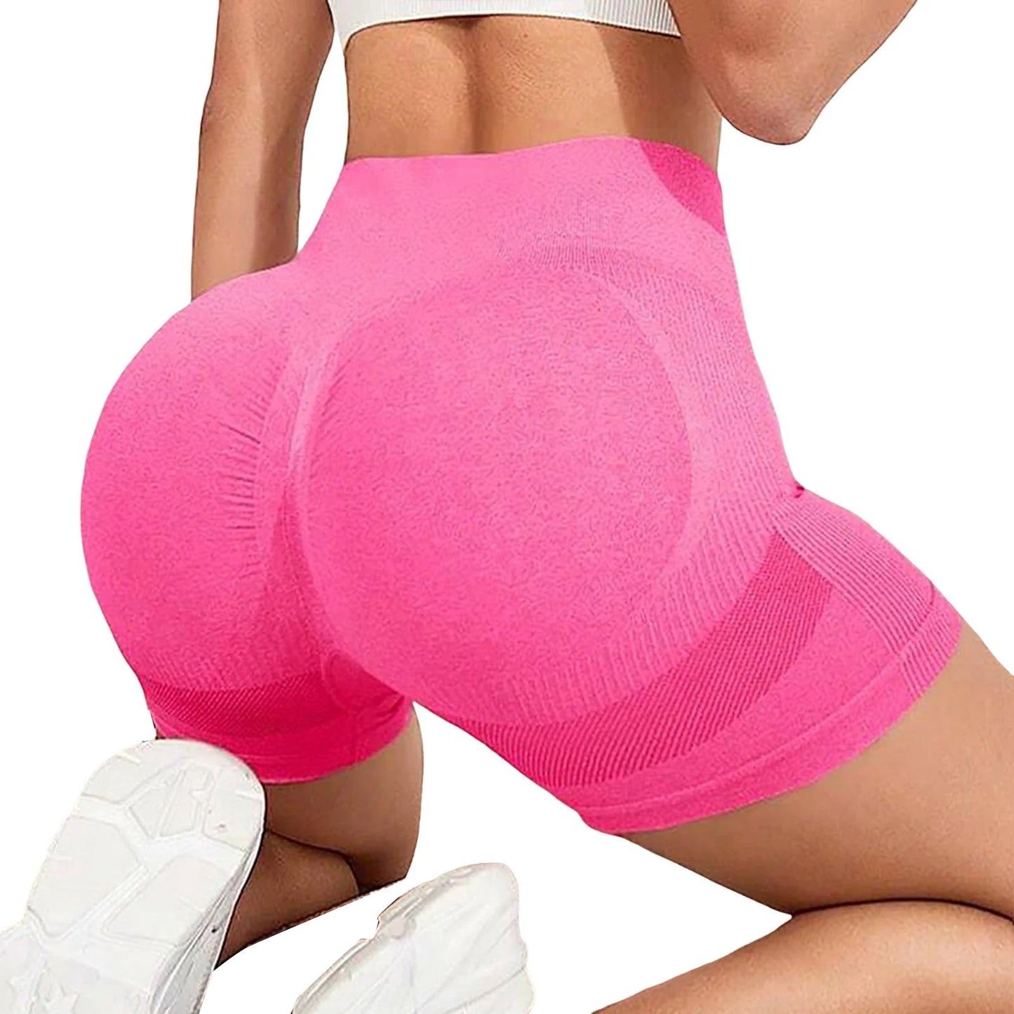 Yoga Shorts Women High Waist Push Up Sport Shorts Slim Workout Shorts with Side Drawstrings for Fitness Gym Training Cycling
