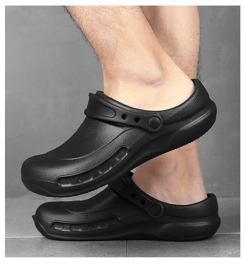 Jumpmore Safety Shoes Non-slip Oil-resistant Men Shoes Wet Places Hospital Working Shoes Kitchen Bathrooms Shoes Size 38-48