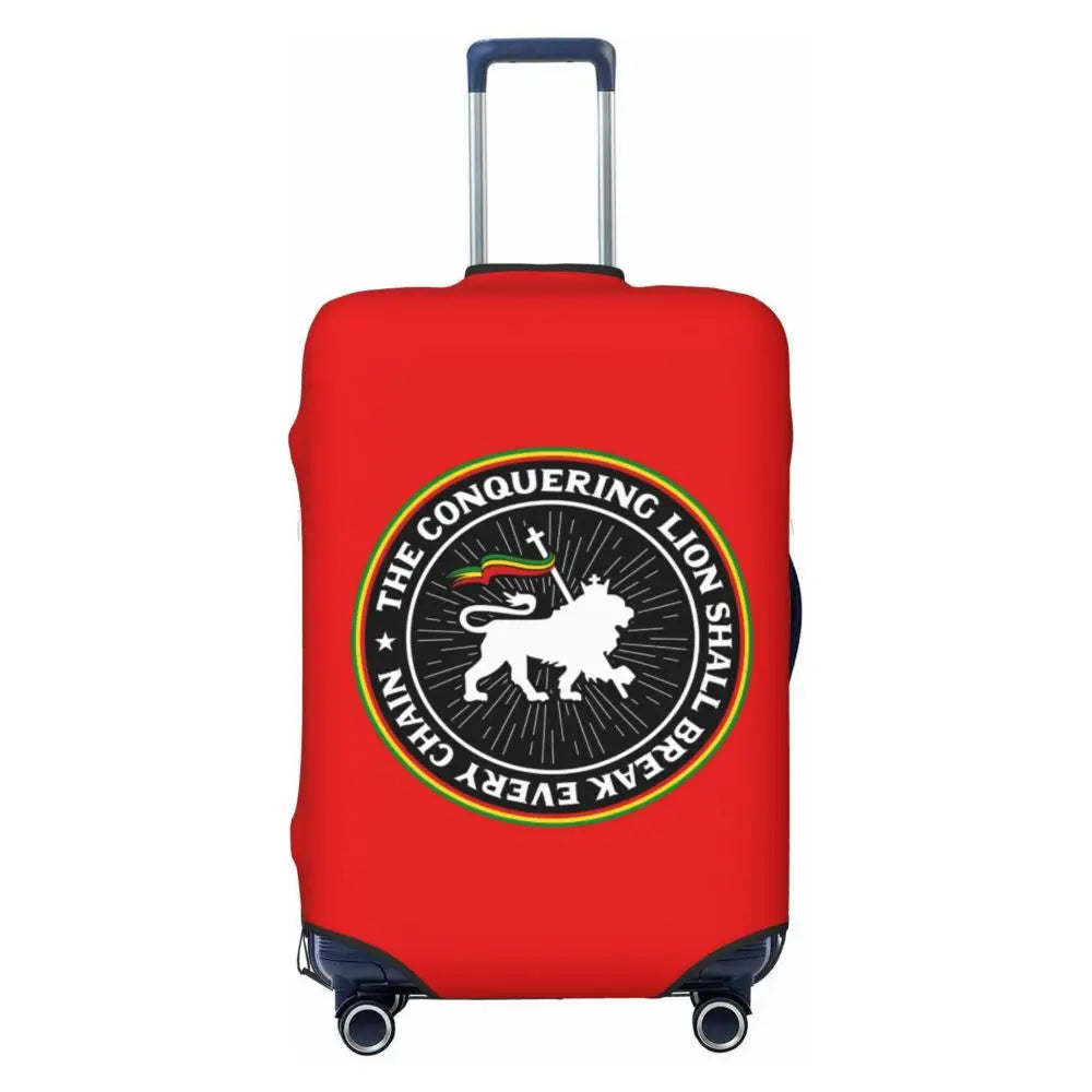Custom Cute Jamaica Rasta Judah Lion Rastafari Flag Luggage Cover Protector Dust Proof Travel Suitcase Covers