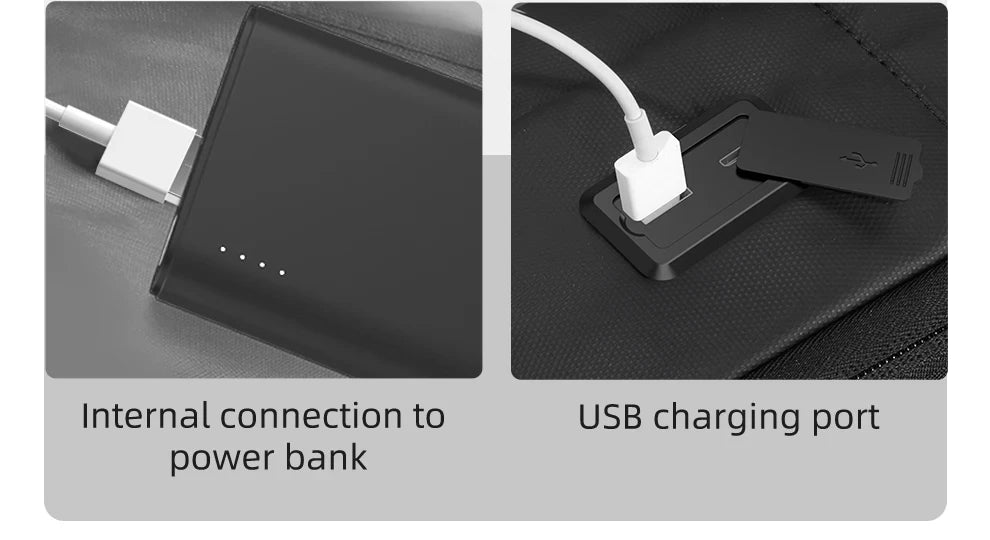 HK Expandable Men's Backpack Waterproof Travel Backpack Lightweight 15.6'' Laptop Bag With USB Port Fashion College School Bags