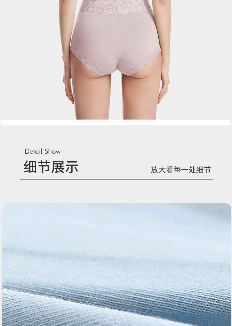 Gentle.Bear High Waist Lace Cotton Women's Panties Large Size XXXXL Breathable Women Underwear Elastic Soft Ladies briefs