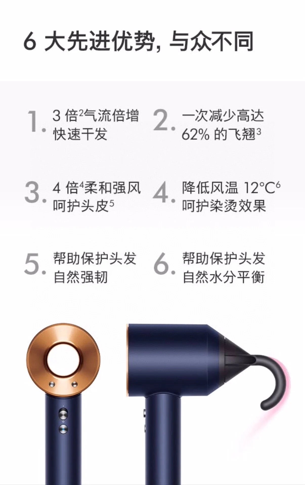 High version hair dryer household negative ion hair care quick drying strong silent large air volume women's hair dryer gift