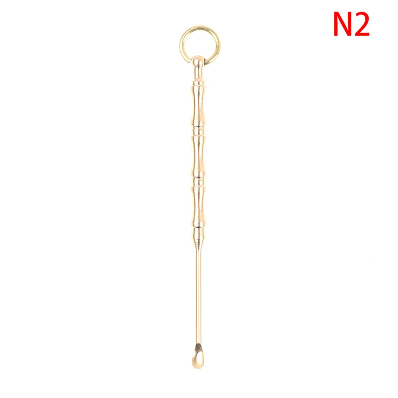 1pc Ear Spoons Retro Brass Dragon Portable Ear Cleaning Tool Ear Pick Ear Wax Remover Curette Cleaner Keychain Pendants