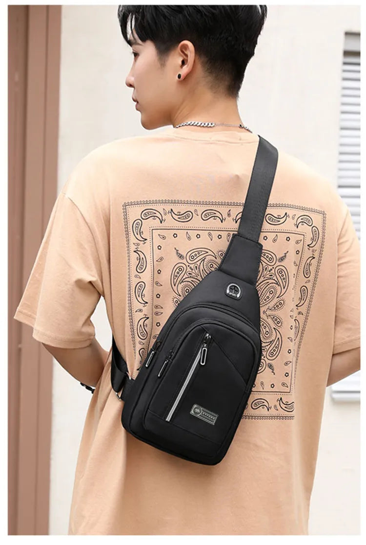 anti theft chest bag travel bag passport case mini crossbody bags for men mountain sports shoulder bag boy keys Mobile phone bag