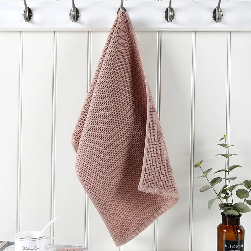 Cotton Hand Towel Honeycomb Strong Absorbent Breathable Soft Waffle Face Wash Towel Home Cleaning Tool Kitchen Cleaning Cloth