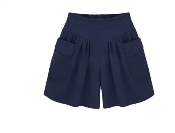 1pcs/lot Women Summer Shorts Cotton And Linen Trousers High Waist Ladies Loose plus size beach shorts