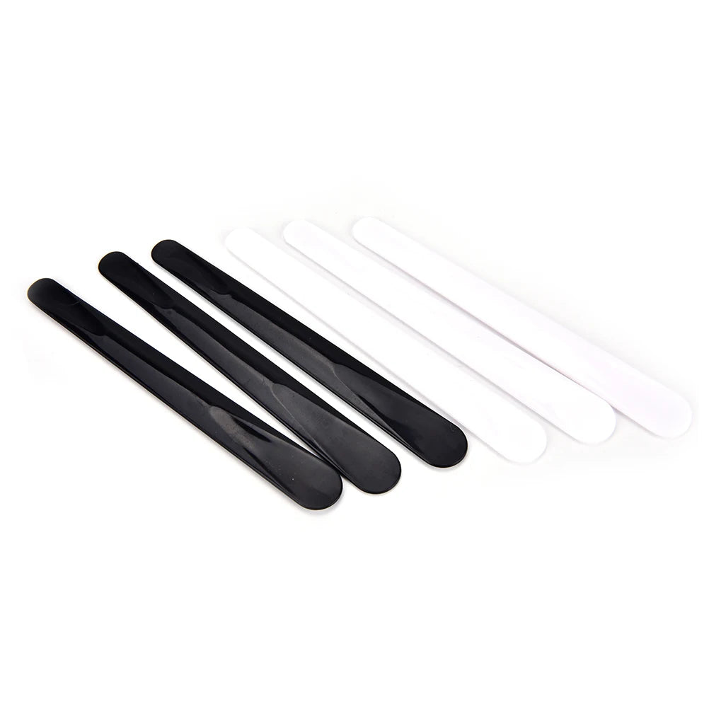 Length 10.8CM 10Pcs Cosmetic Spatula Plastic DIY Facial Mask Mixing Spatulas Spoon Stick Plastic Makeup Tools White Black