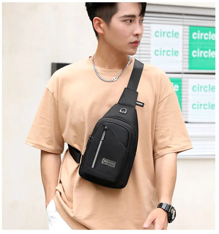 anti theft chest bag travel bag passport case mini crossbody bags for men mountain sports shoulder bag boy keys Mobile phone bag