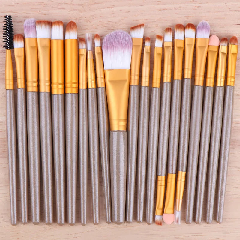 20/10/8/6Pcs Makeup Brushes Set Professional Plastic Handle Soft Synthetic Hair Powder Foundation Eyeshadow Brush Make Up Tools