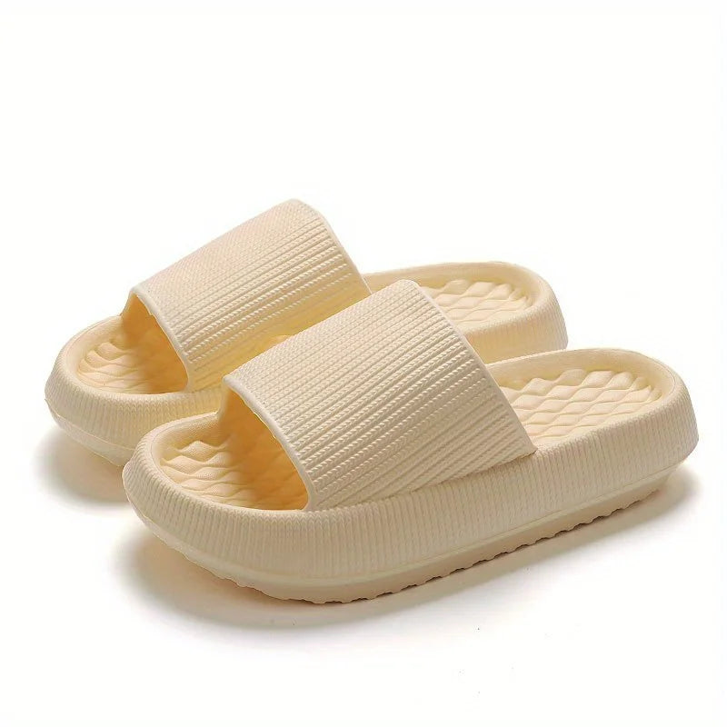 Women Thick Platform Cloud Slippers EVA Soft Sole Pillow Slides Summer Beach Flip Flops Women Non Slip Bathroom Home Slippers