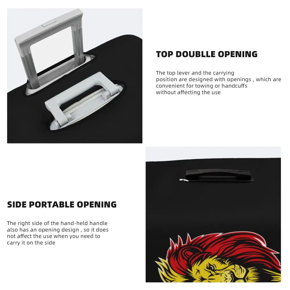 Custom Cute Jamaica Rasta Judah Lion Rastafari Flag Luggage Cover Protector Dust Proof Travel Suitcase Covers