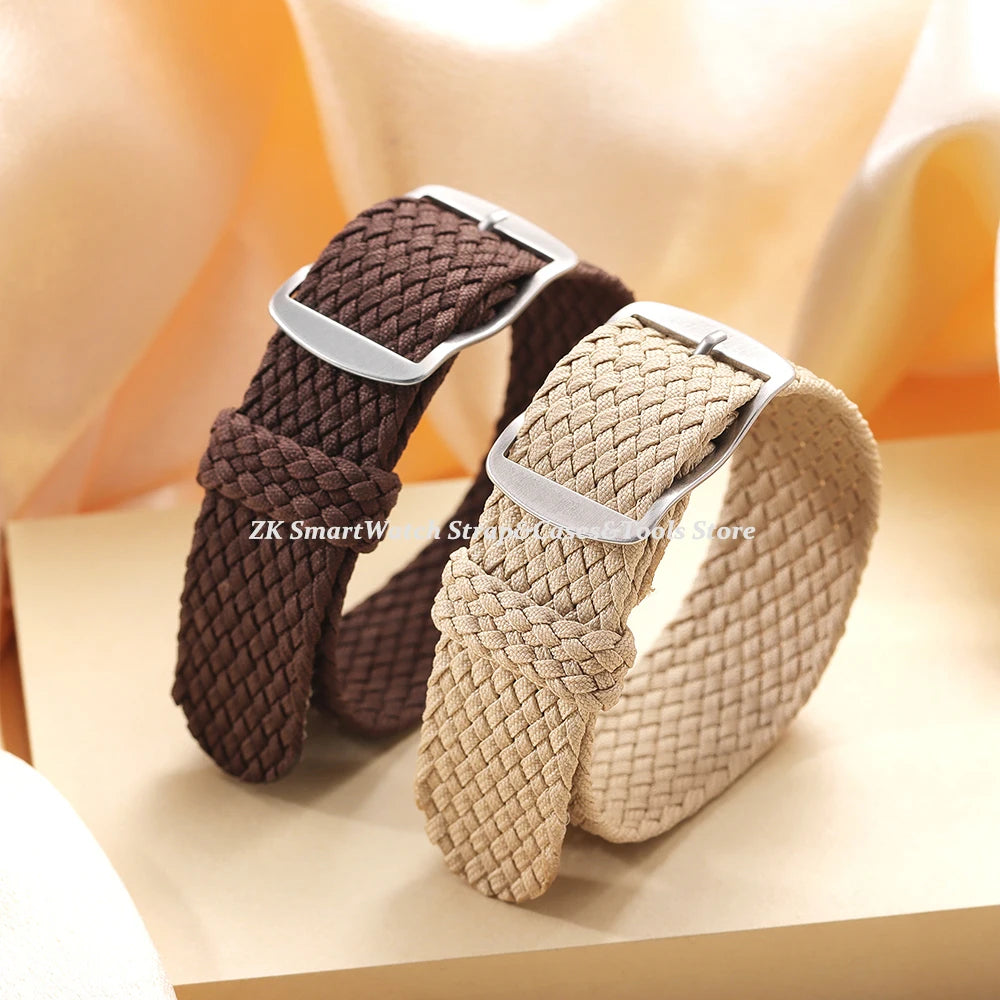14mm 16mm 18mm 20mm 22mm Perlon Weave Band Nylon Watch Strap Fabric Woven Wristband Woven Women Men Bracelet Watch Accessories