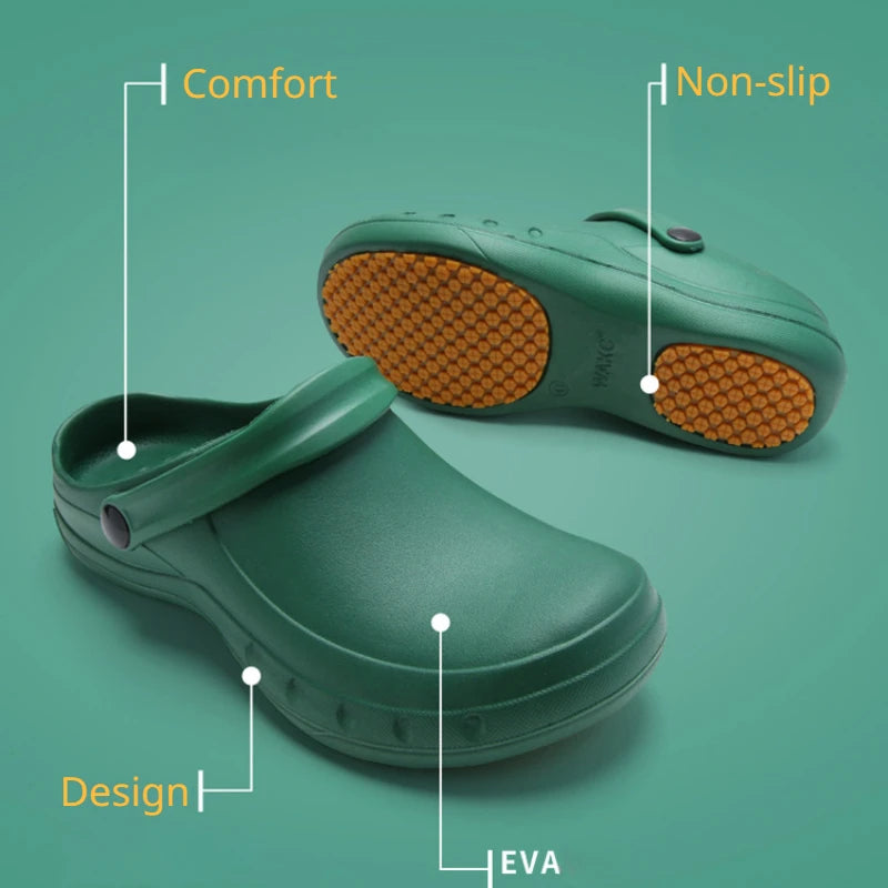Chef Shoes Lightweight and Slip-resistant EVA  Sandles for Doctors Nurses in Hospitals and Labs
