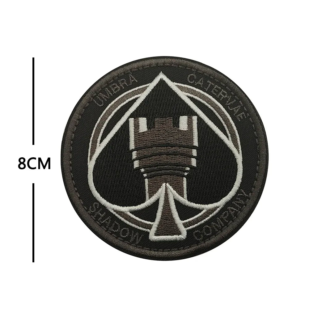 Call of Duty Ghost Mask Armband  16 COD16 19 Shadow Team Morale Emblem Tactical Accessories Embroidered Patches Backpack Sticker