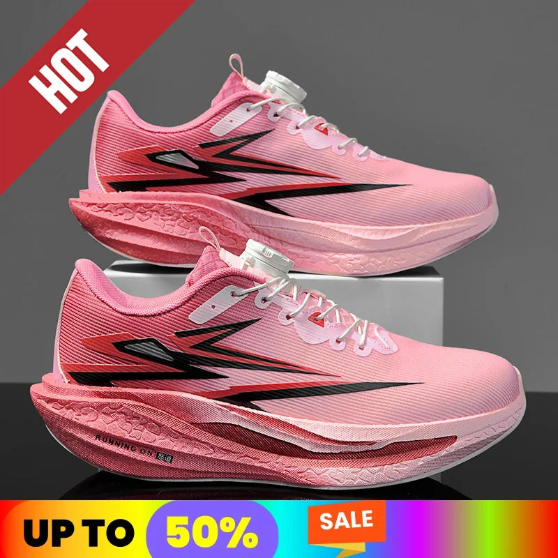 Running Sneakers Men Lightweight Breathable Wear-Resistant Carbon Plate Shoes Comfort Marathon Athletic Sports Shoes for Man