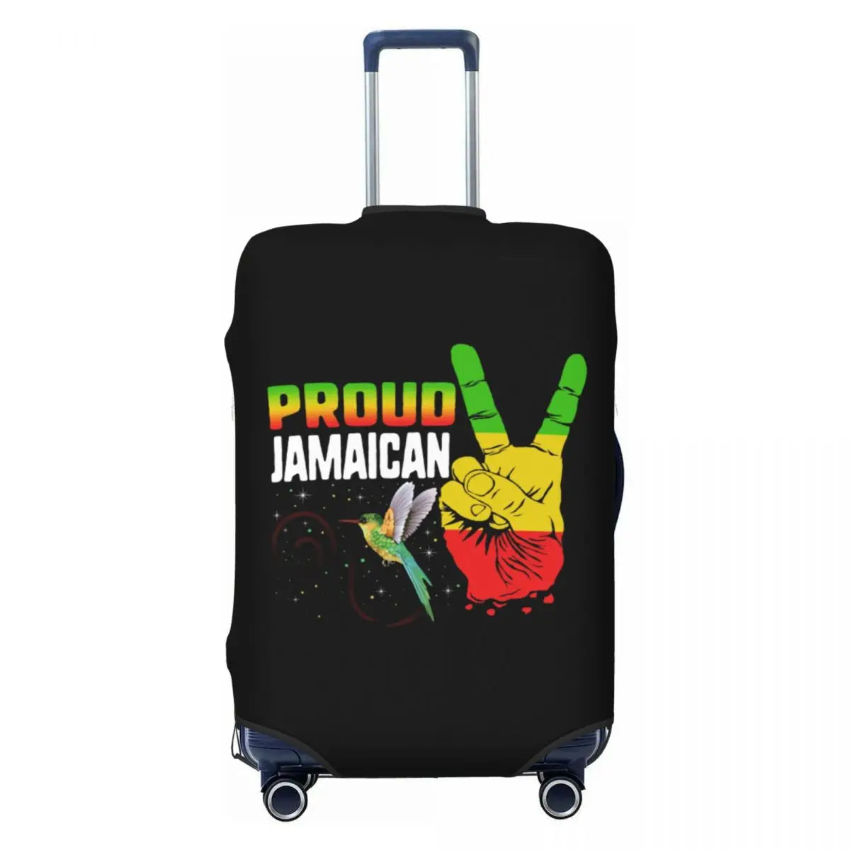 Custom Cute Jamaica Rasta Judah Lion Rastafari Flag Luggage Cover Protector Dust Proof Travel Suitcase Covers