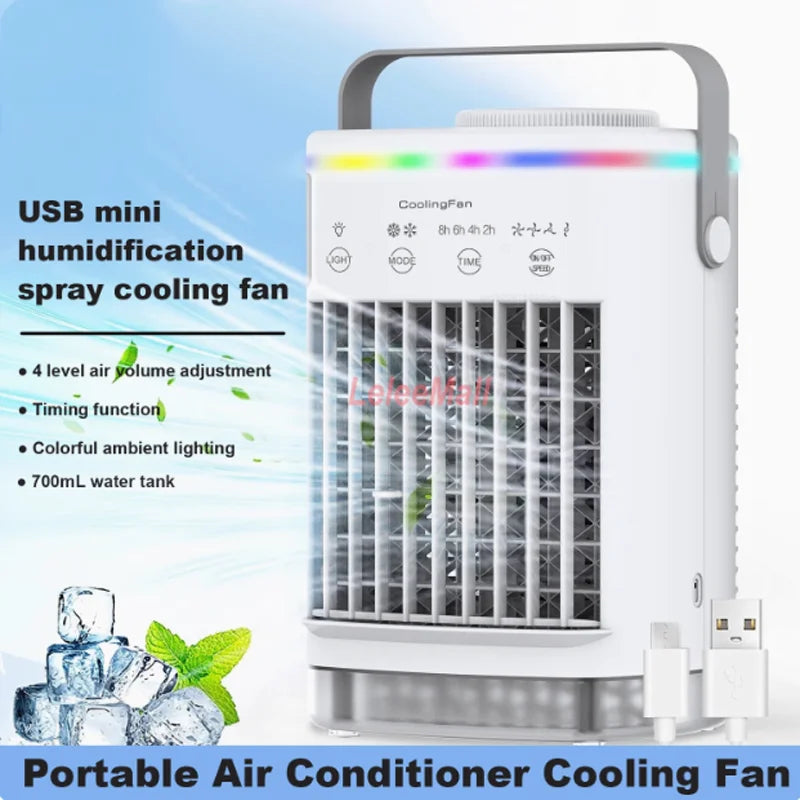 Water cooling fan humidification spray fan small air conditioning office fan home desktop water replenishment humidifier