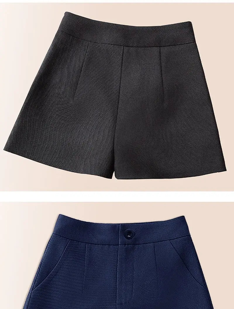 Koreon Fashion Women Suit Shorts Summer Streetwear Office Lady High Waist Solid All-match Loose New Casual Sports Short Pants