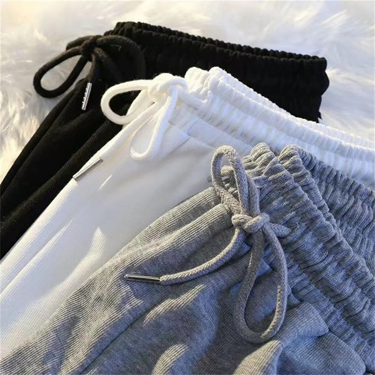Korean Simple Casual Striped Shorts Women Summer Fashion Elastic High Waist Short Pant Yoga Sports Clothes Retro Street Shorts