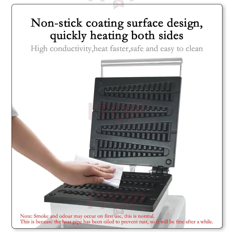 ITOP 2208 Electric Waffle Maker Pine Tree Mould Waffle Pancake Maker Waffle Stick Machine Iron Cast Non Stick Pan 110V 220V