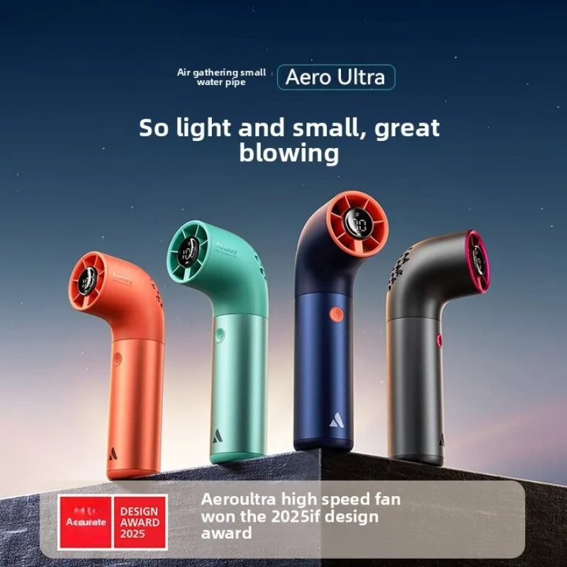 High-speed Violent Wind Gathering Handheld Small Fan Mini Portable Usb Turbo Electric Fan Large Wind Silent Outdoor Camping