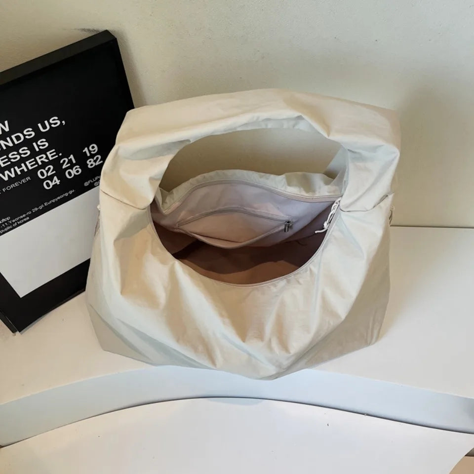 Japanese Fashion Casual Nylon Tote Bag Women 2025 New Style Trend All-match Large Capacity Underarm Bag Commuter Shoulder Bag