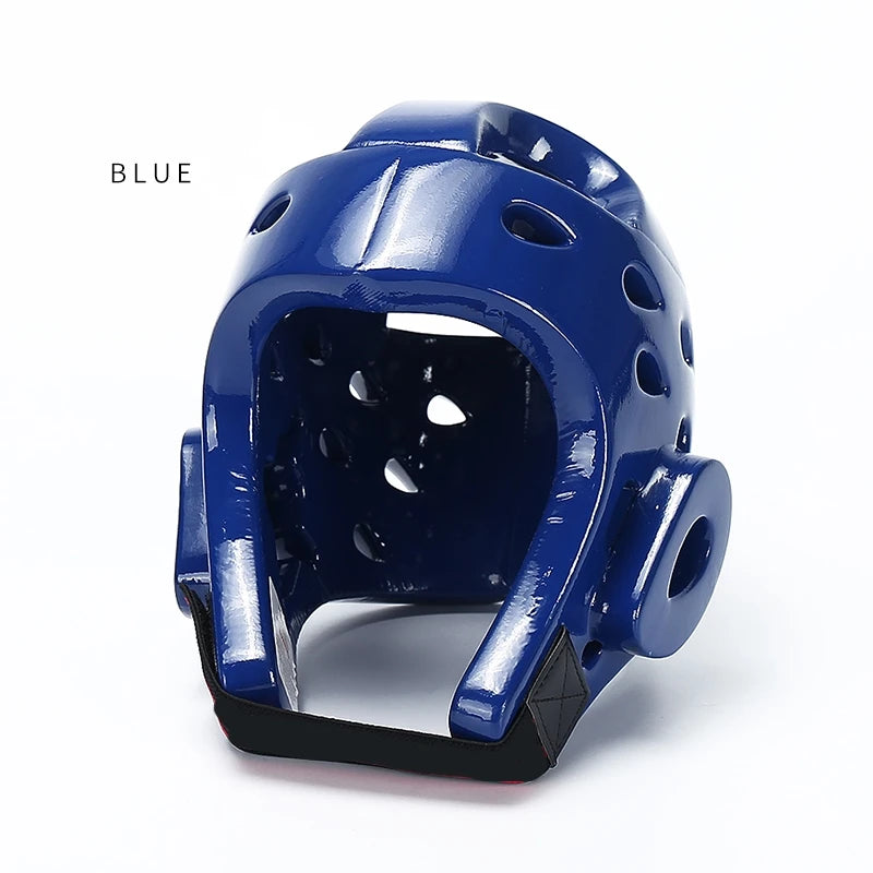 White Taekwondo Helmet Red Black BLue Headgear Face Mask Karate Kick Boxing Head Guard for Kids Adult Logo Customized Quality