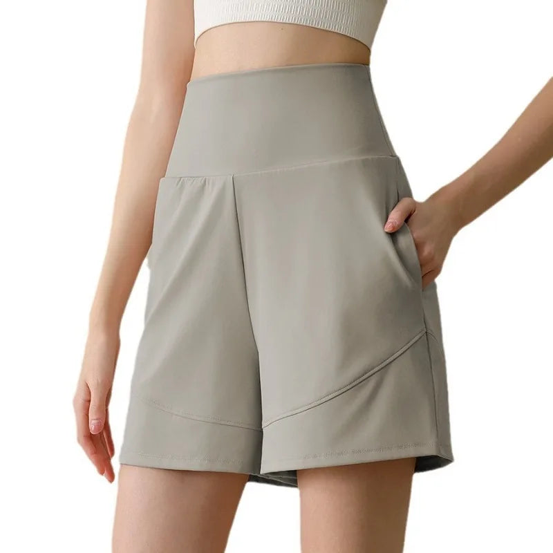 Women's Loose Fitting Slimming Nylon Sports Capris, Casual Fitness Training Pants, Running Pants, Cycling Short, Summer