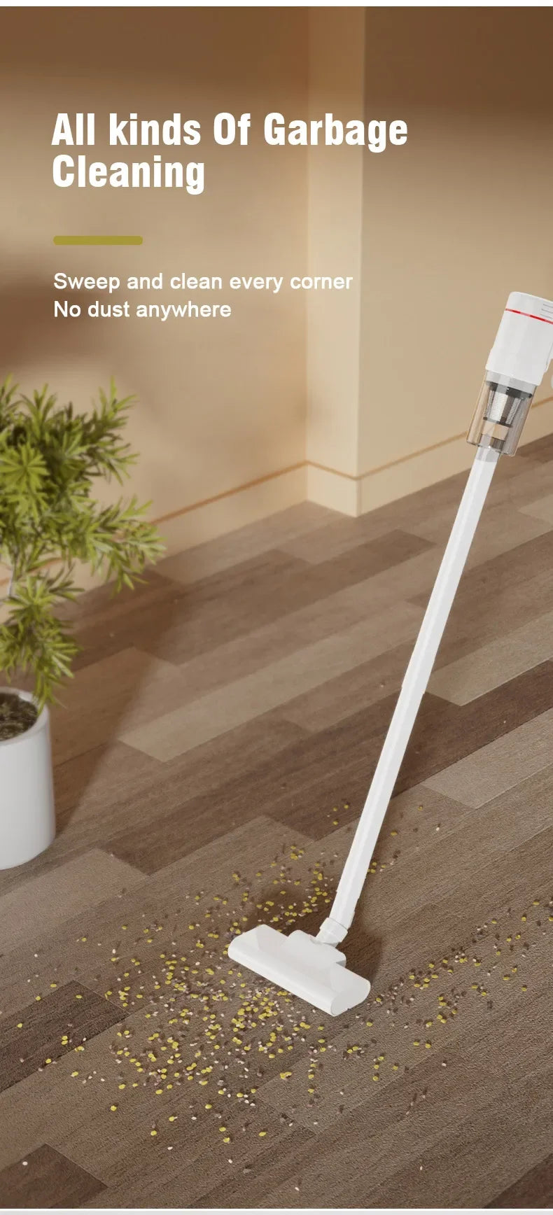 Brushless Vacuum Cleaner 20000Pa/10000Pa Wireless Car Cleaning Machine Dual Use Dry and Wet Cleaning for Household Appliances