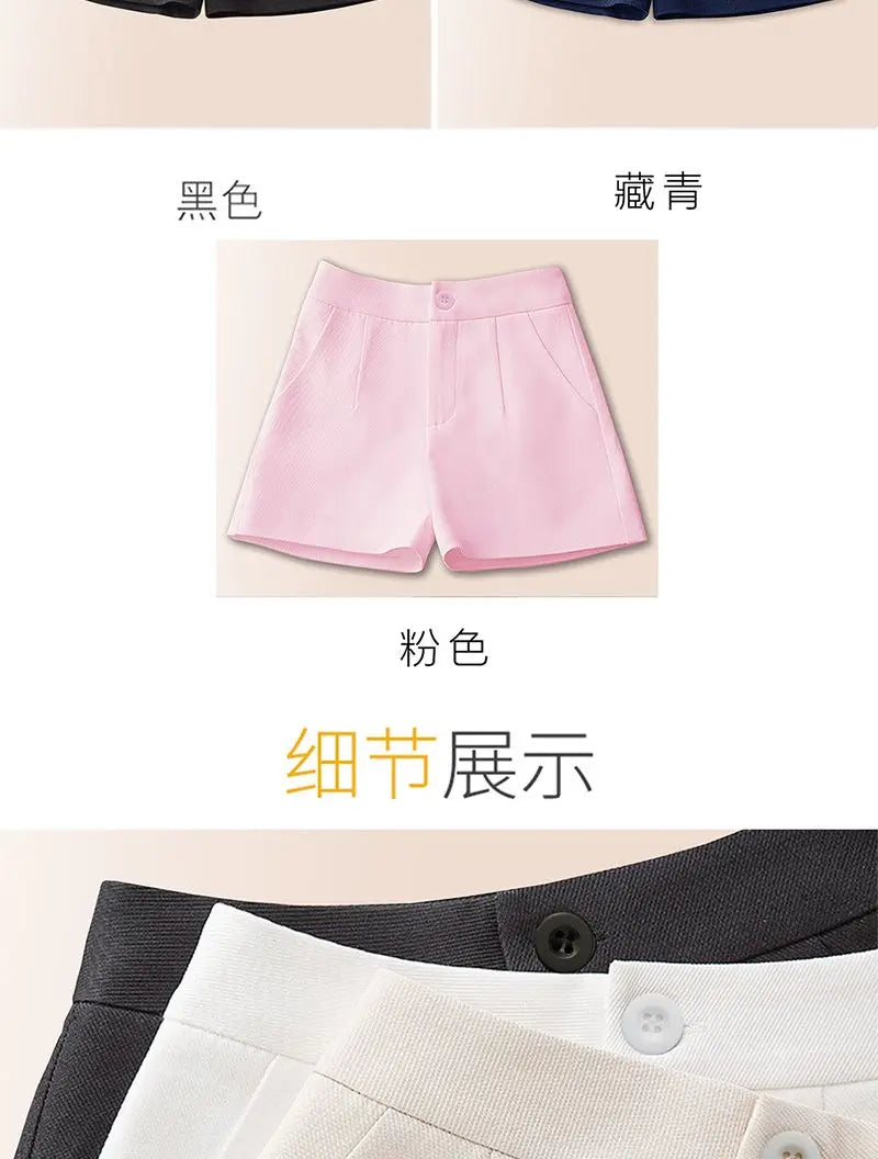 Koreon Fashion Women Suit Shorts Summer Streetwear Office Lady High Waist Solid All-match Loose New Casual Sports Short Pants
