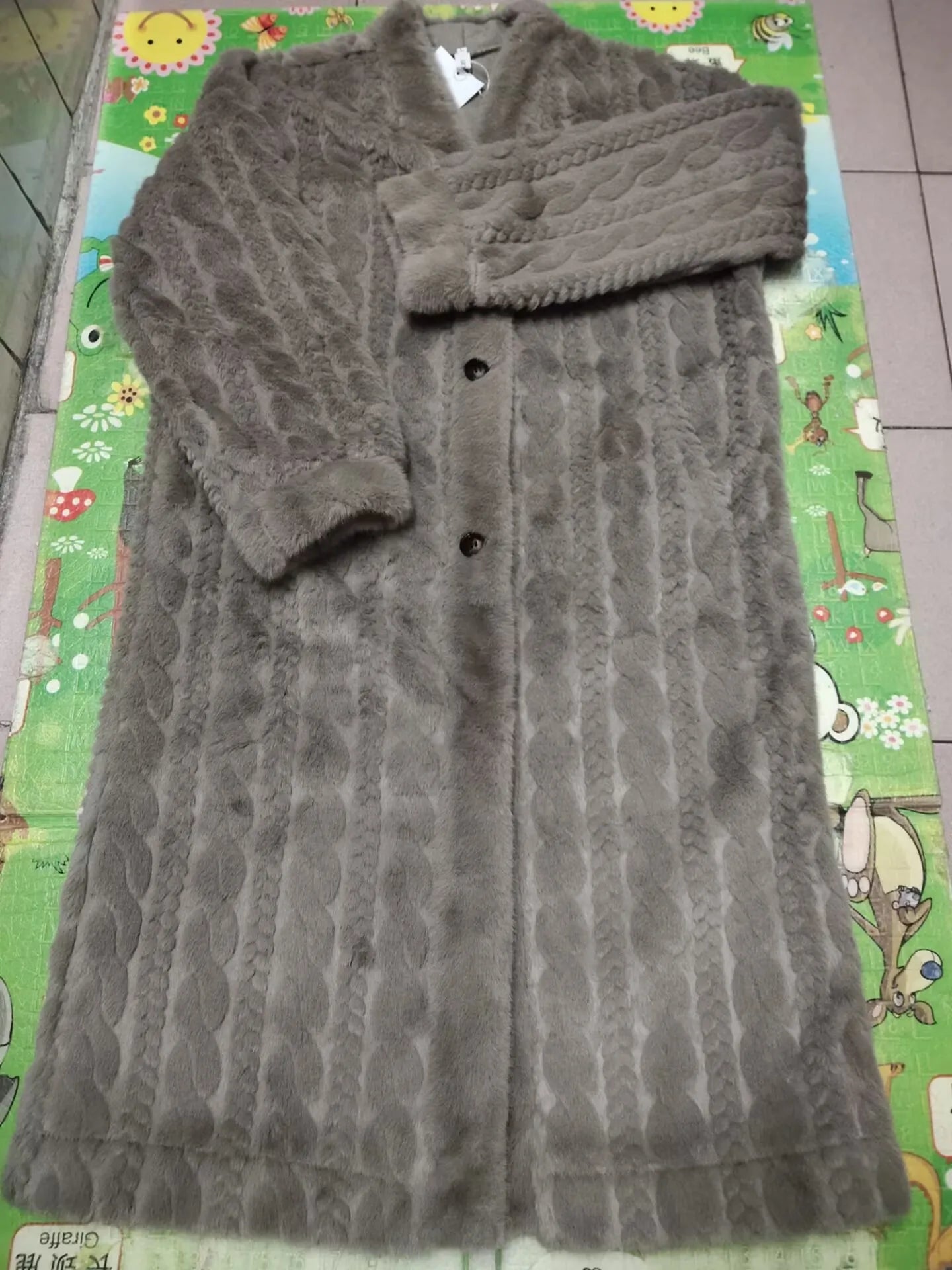 Winter Thick Warm Female Long Loose Coats Plus Size Button Fly Vintage Women's Faux Fur Outerwear Ladies X-long Dobby Fur Jacket