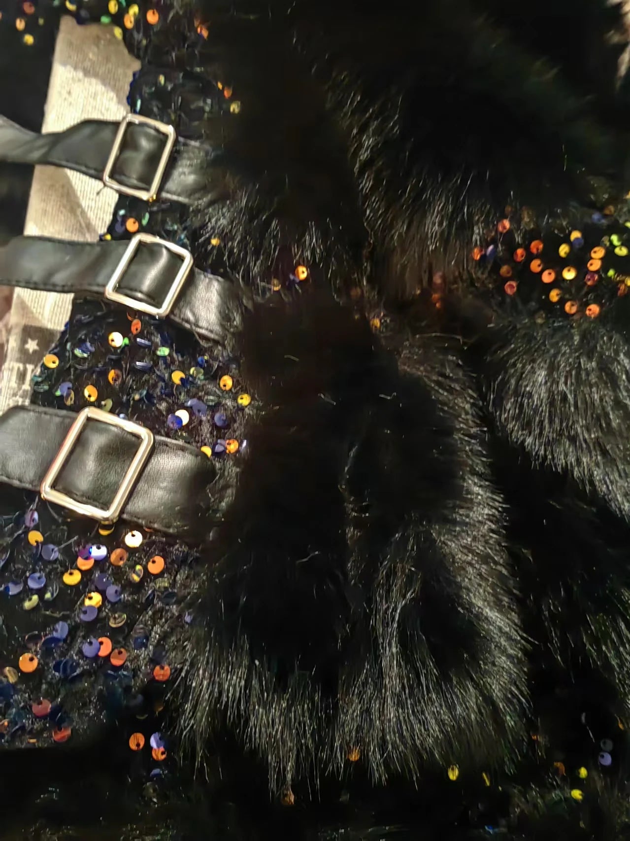 Faux Fur Coats for Women,Covred ButtonJackets,Spliced Overcoat,Female Clothes,Sequins,Thicken Warm,Luxury,New ,Winter,2025