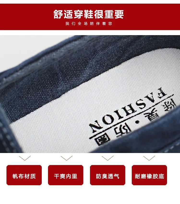 Men Shoes Casual Walking Flats Slip-on Canvas Shoes Spring Summer Breathable Lightweight Loafers Male Sneakers Zapatos De Hombre