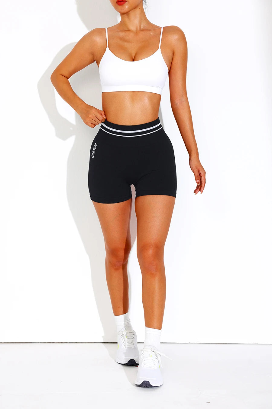 Women High Waist Yoga Shorts Workout Leggings Fitness Sportswear Gym Running Activewear Tummy Control Breathable Sports Clothing