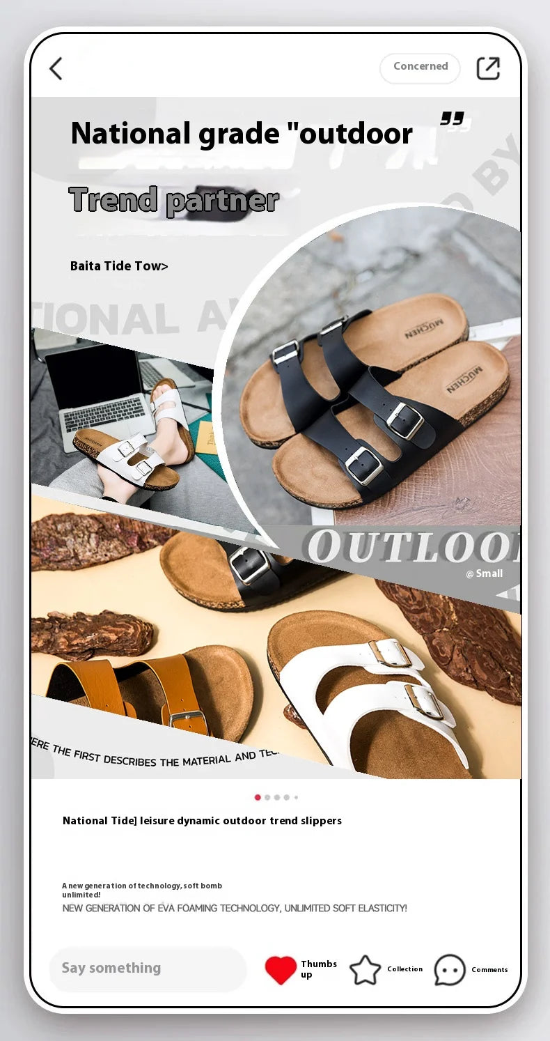 2025 new Birken slippers men's and women's classic cork flip-flops cross-border foreign trade couple out slippers