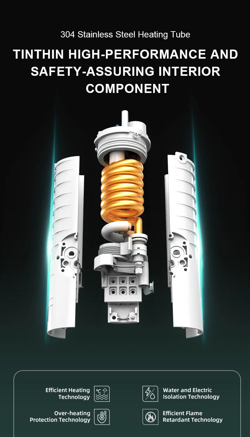 Briwellna Electric Faucet With Universal Spout Water Heater 220V Heating Tap Instant Water Heater Stainless Steel Faucet Geyser