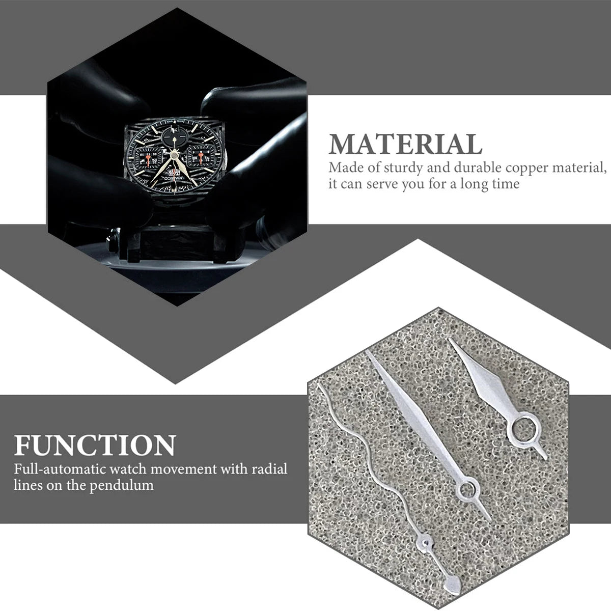 Watch Hands For NH35 NH36 Movement GS Luminous Hands Needle Silver Gold New Design Watch Accessories Hands Movement NH35/364R/7S