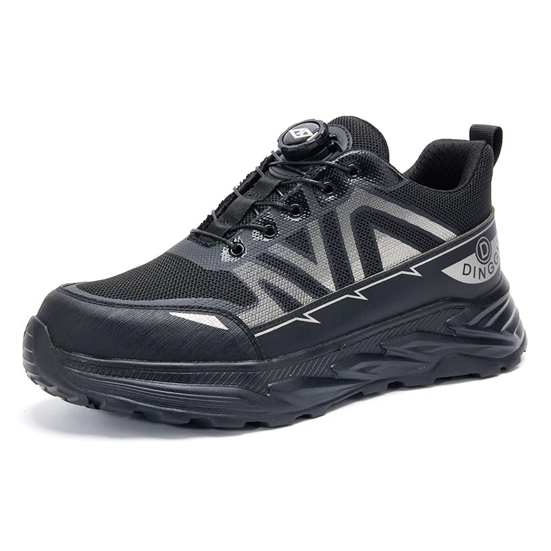 Rotating Button Men Shoes Security Sneakers Steel Toe Shoes Puncture-Proof work Shoes Anti-smash Sport Safety Shoes Protective