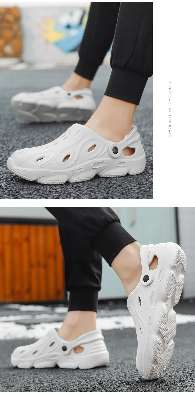 Summer Men Sandals Light EVA Men's Casual Shoes Hole Shoes Clogs Lovers Home Garden Outdoor Male Beach Flat Slippers Big Size 49