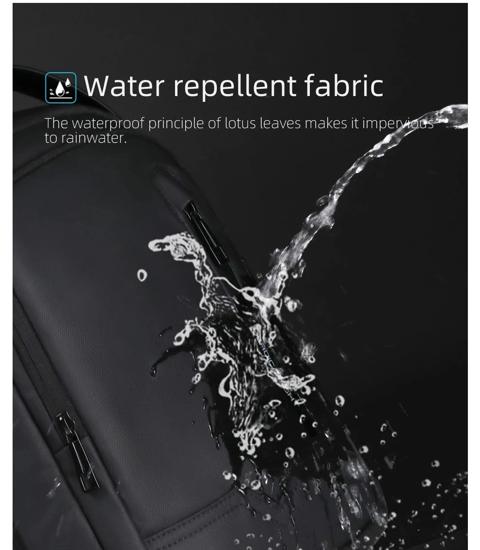 HK Expandable Men's Backpack Waterproof Travel Backpack Lightweight 15.6'' Laptop Bag With USB Port Fashion College School Bags