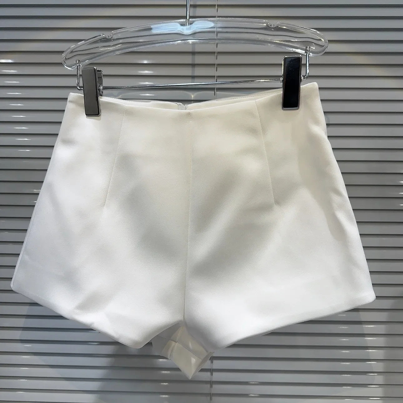 Korean Style Simple High-Waisted A- Line Casual Pants 2024 Spring Versatile Slimming Base Shorts Satin Three-Quarter Length Trou