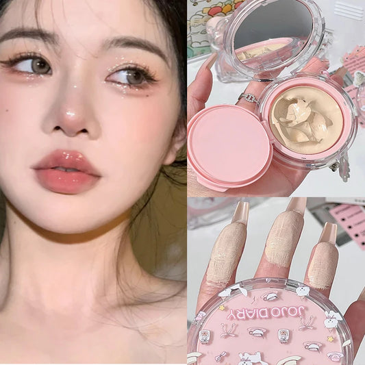 Cute Cat Cushion Cream Foundation Hydrating High Coverage Oil Control Concealer Non-Fading BB Cream Makeup Base Cosmetic