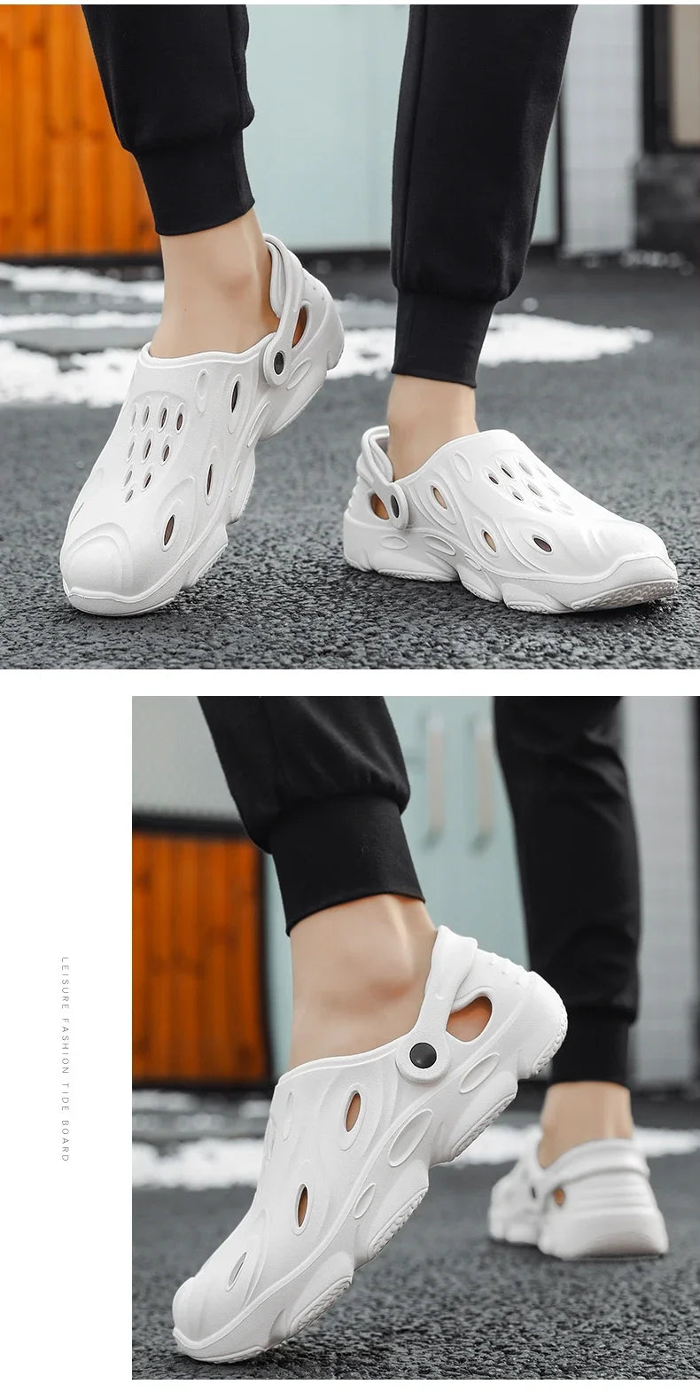 Summer Men Sandals Light EVA Men's Casual Shoes Hole Shoes Clogs Lovers Home Garden Outdoor Male Beach Flat Slippers Big Size 49